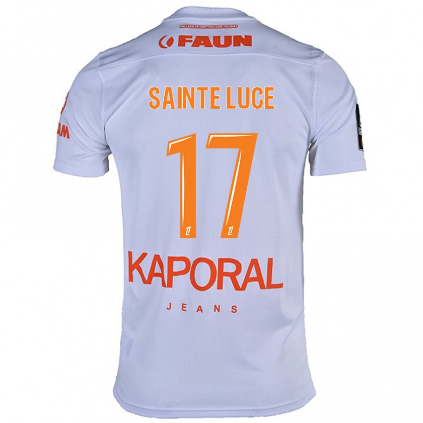 Kandiny Donna Maglia Théo Sainte-Luce #17 Bianco Kit Gara Away 2024/25 Maglietta