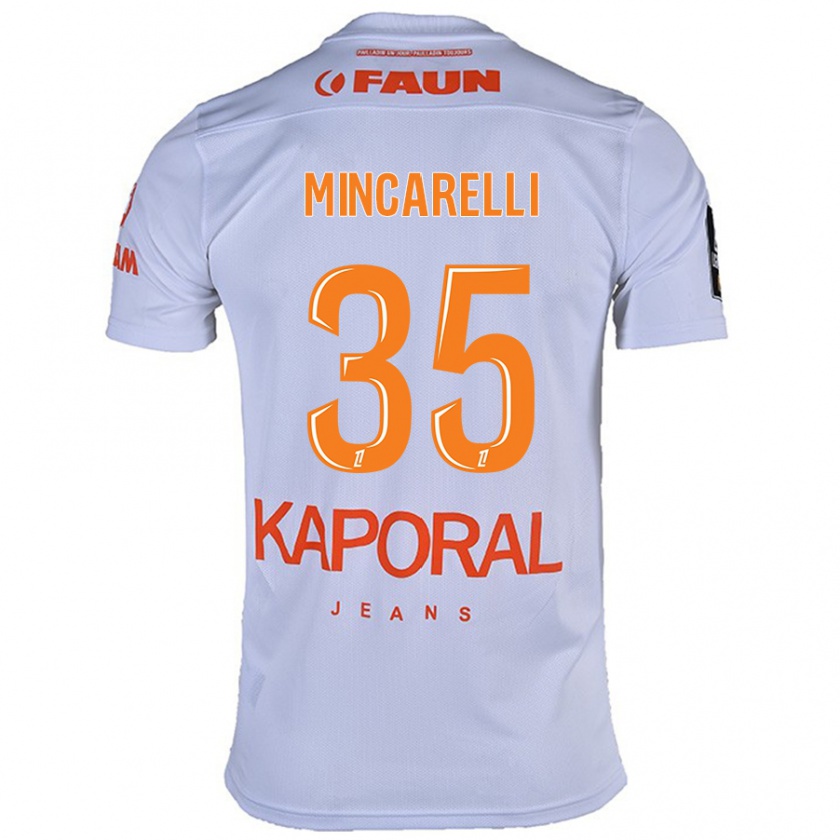 Kandiny Donna Maglia Lucas Mincarelli #35 Bianco Kit Gara Away 2024/25 Maglietta