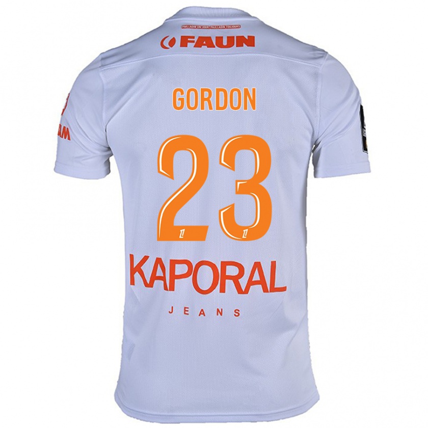 Kandiny Donna Maglia Sh'nia Gordon #23 Bianco Kit Gara Away 2024/25 Maglietta