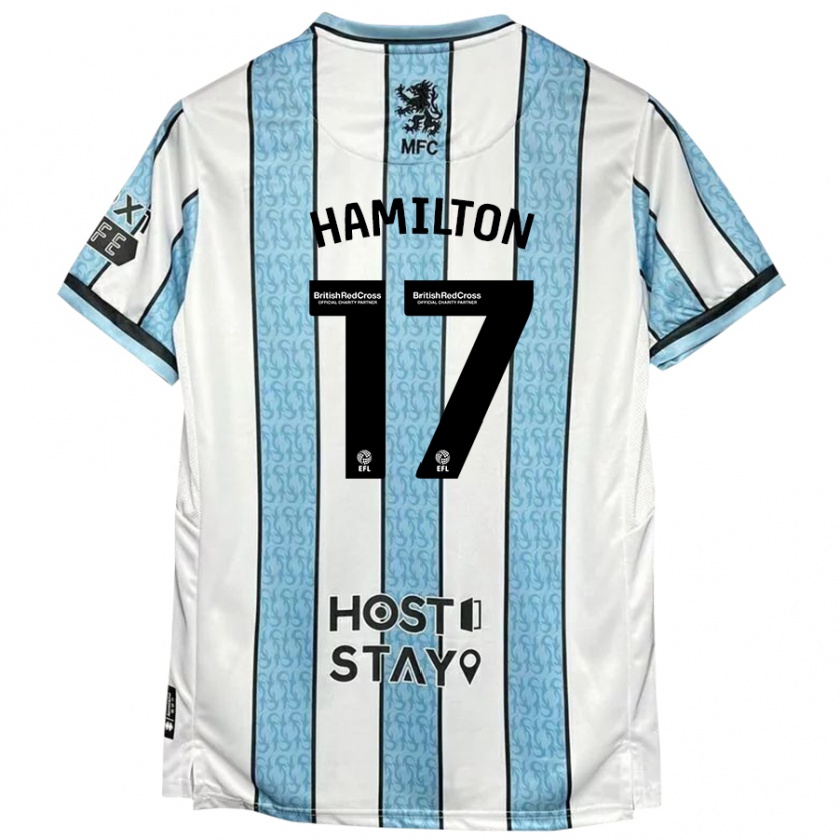 Kandiny Donna Maglia Micah Hamilton #17 Bianco Blu Kit Gara Away 2024/25 Maglietta