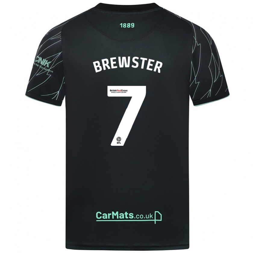 Kandiny Damen Rhian Brewster #7 Schwarz Grün Auswärtstrikot Trikot 2024/25 T-Shirt Österreich