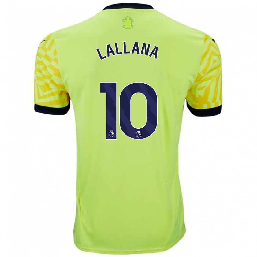 Kandiny Mujer Camiseta Adam Lallana #10 Amarillo 2ª Equipación 2024/25 La Camisa