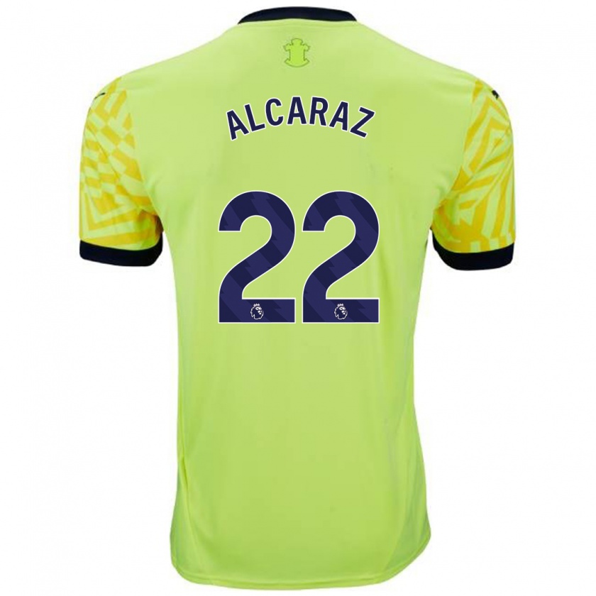 Kandiny Donna Maglia Carlos Alcaraz #22 Giallo Kit Gara Away 2024/25 Maglietta