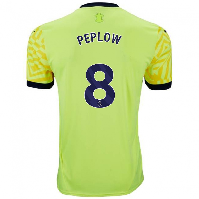 Kandiny Mujer Camiseta Chloe Peplow #8 Amarillo 2ª Equipación 2024/25 La Camisa