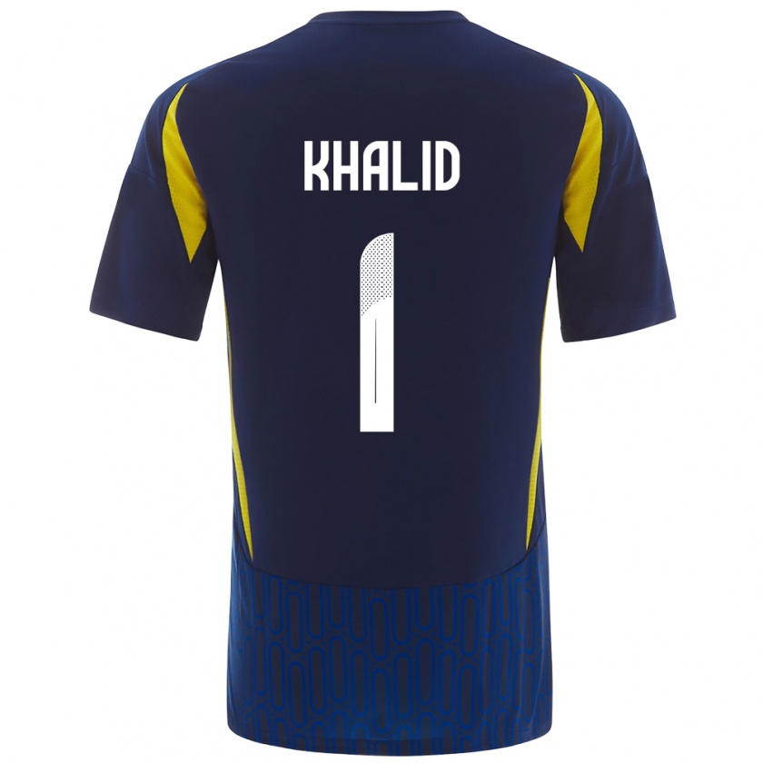 Kandiny Dames Sara Khalid #1 Blauw Geel Uitshirt Uittenue 2024/25 T-Shirt