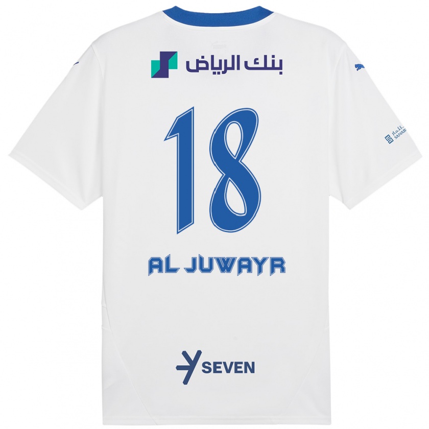 Kandiny Dames Musab Al-Juwayr #18 Wit Blauw Uitshirt Uittenue 2024/25 T-Shirt