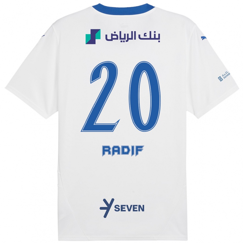 Kandiny Dames Abdullah Radif #20 Wit Blauw Uitshirt Uittenue 2024/25 T-Shirt