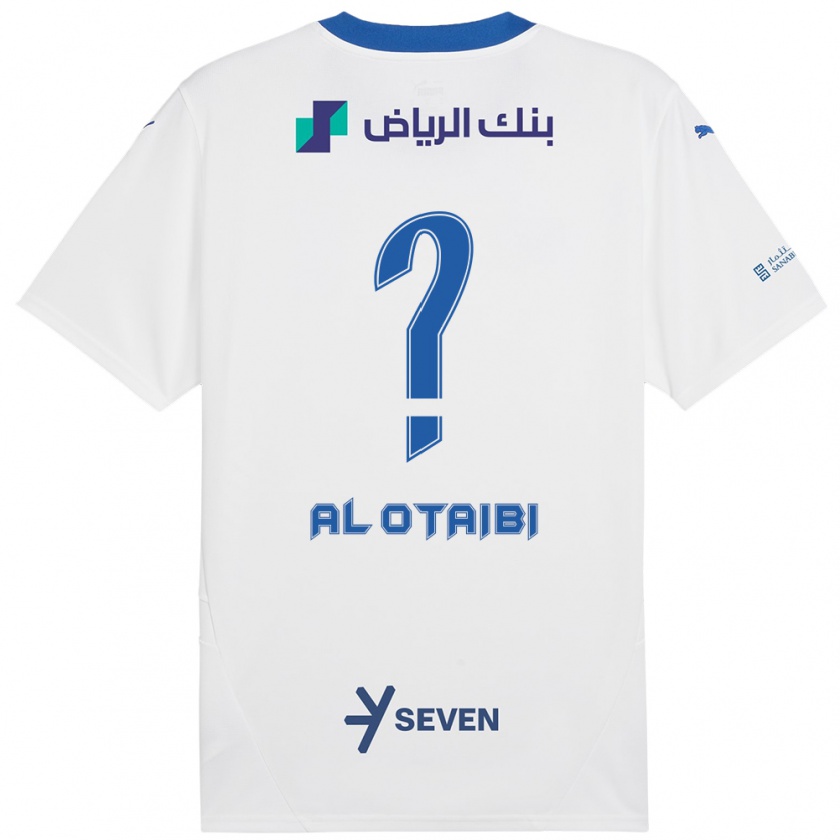 Kandiny Mujer Camiseta Majd Al-Otaibi #0 Blanco Azul 2ª Equipación 2024/25 La Camisa