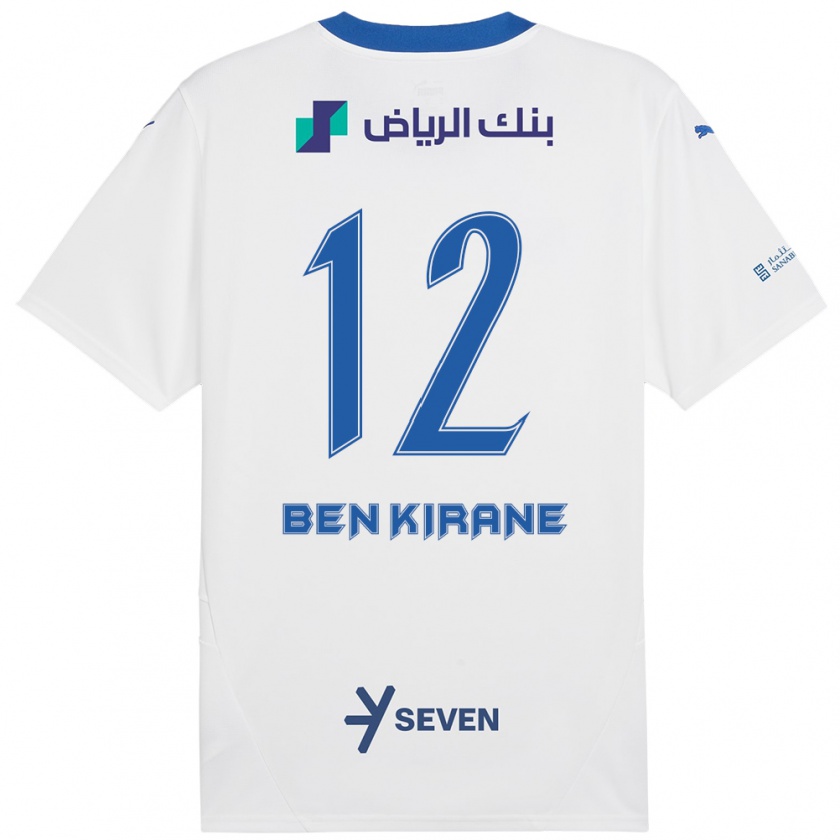 Kandiny Dames Mariam Ben Kirane #12 Wit Blauw Uitshirt Uittenue 2024/25 T-Shirt