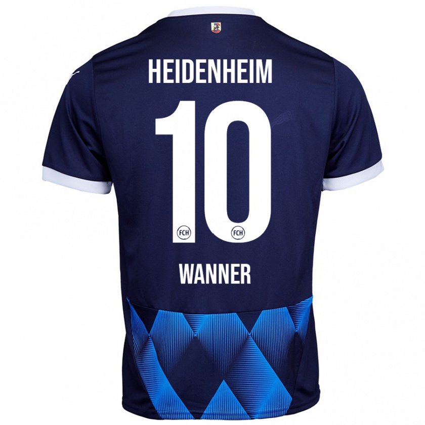 Kandiny Donna Maglia Paul Wanner #10 Blu Navy Scuro Kit Gara Away 2024/25 Maglietta