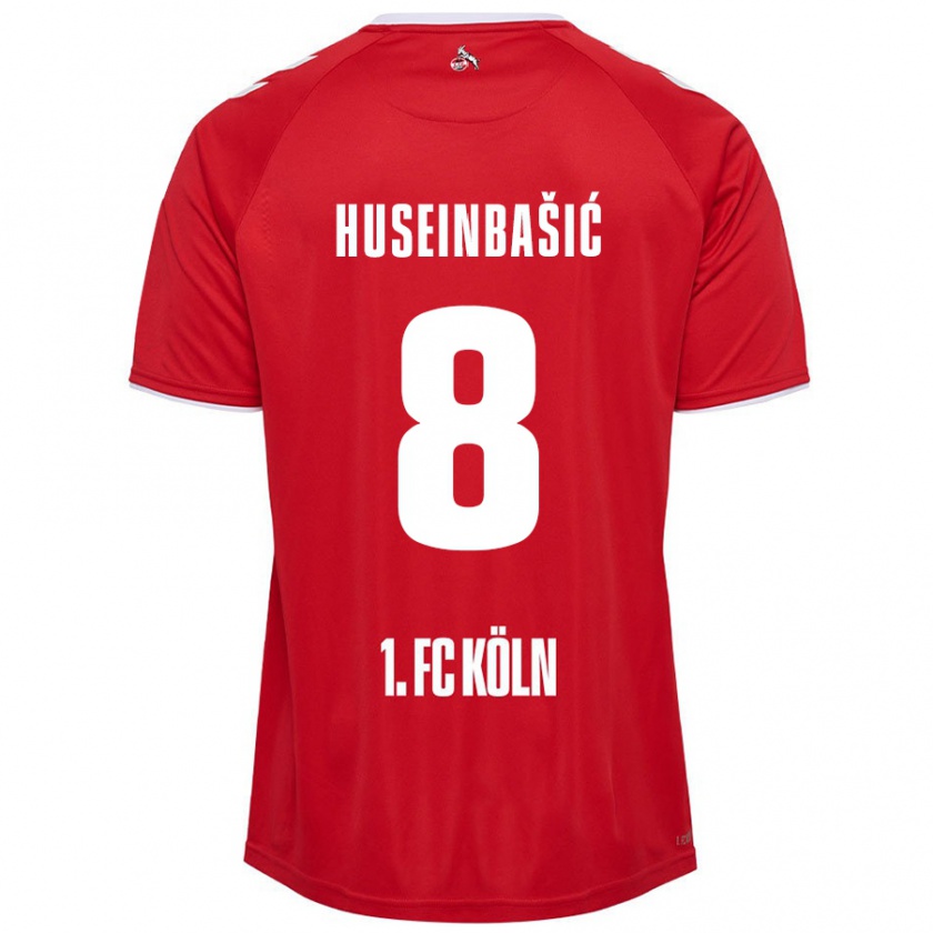 Kandiny Dames Denis Huseinbasic #8 Rood Wit Uitshirt Uittenue 2024/25 T-Shirt België