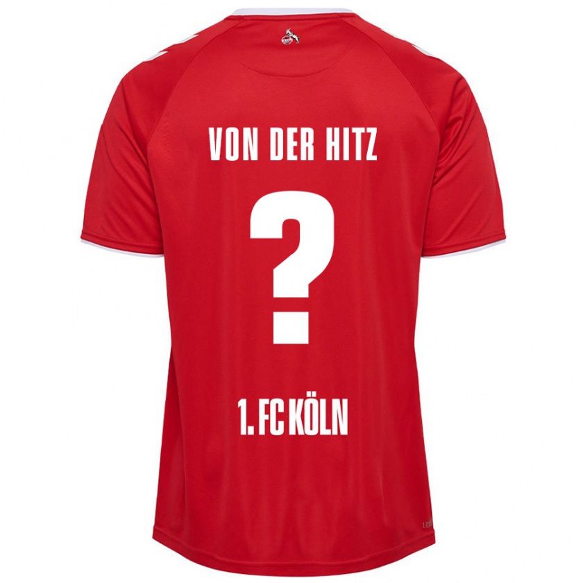 Kandiny Dames Justin Von Der Hitz #0 Rood Wit Uitshirt Uittenue 2024/25 T-Shirt België