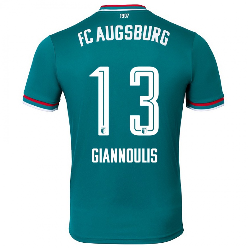 Kandiny Mujer Camiseta Dimitrios Giannoulis #13 Verde Oscuro 2ª Equipación 2024/25 La Camisa