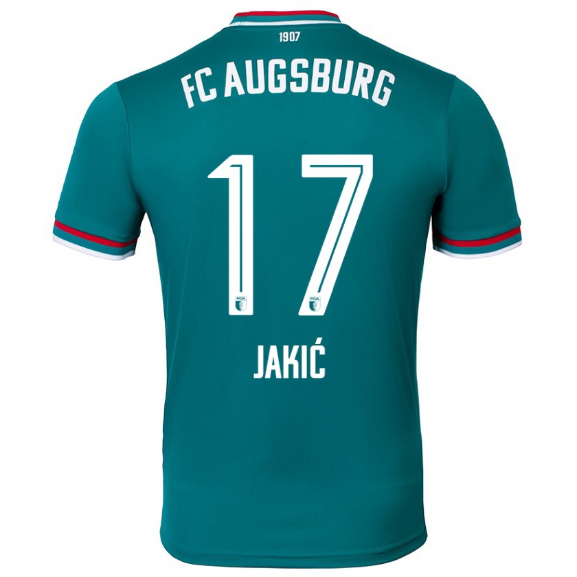 Kandiny Mujer Camiseta Kristijan Jakic #17 Verde Oscuro 2ª Equipación 2024/25 La Camisa