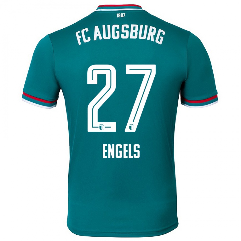 Kandiny Mujer Camiseta Arne Engels #27 Verde Oscuro 2ª Equipación 2024/25 La Camisa