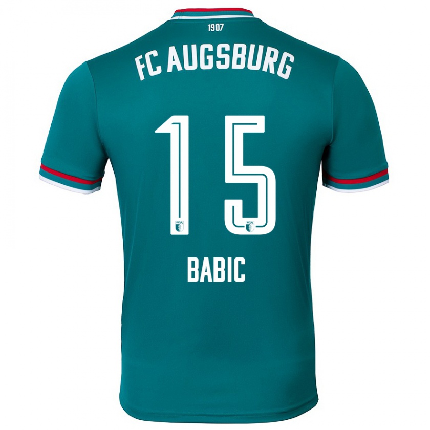 Kandiny Mujer Camiseta David Babic #15 Verde Oscuro 2ª Equipación 2024/25 La Camisa