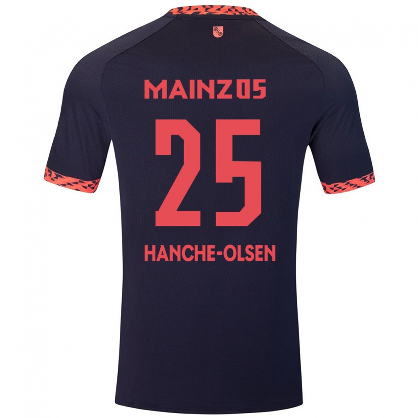 Kandiny Damen Andreas Hanche-Olsen #25 Blau Korallenrot Auswärtstrikot Trikot 2024/25 T-Shirt Österreich