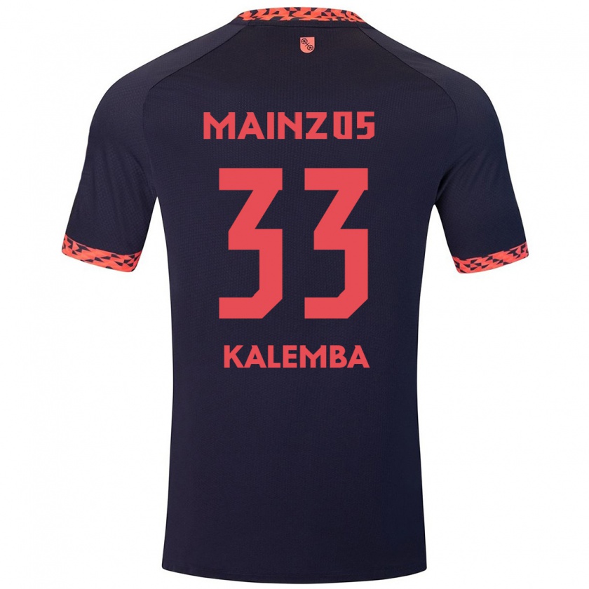 Kandiny Dames Marcel Kalemba #33 Blauw Koraalrood Uitshirt Uittenue 2024/25 T-Shirt België