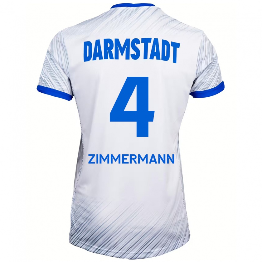 Kandiny Damen Christoph Zimmermann #4 Weiß Blau Auswärtstrikot Trikot 2024/25 T-Shirt Österreich