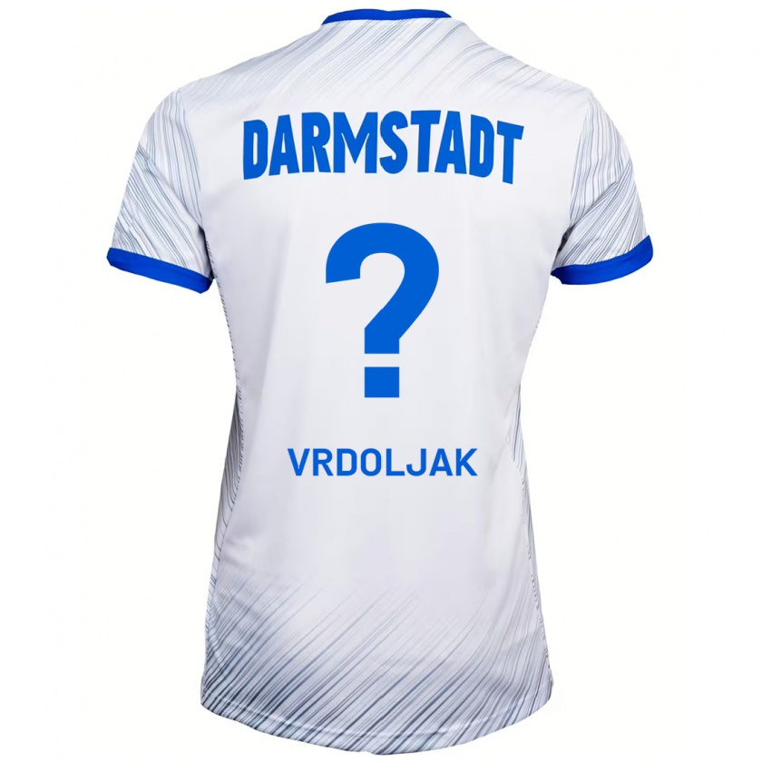 Kandiny Donna Maglia Tomislav Vrdoljak #0 Bianco Blu Kit Gara Away 2024/25 Maglietta