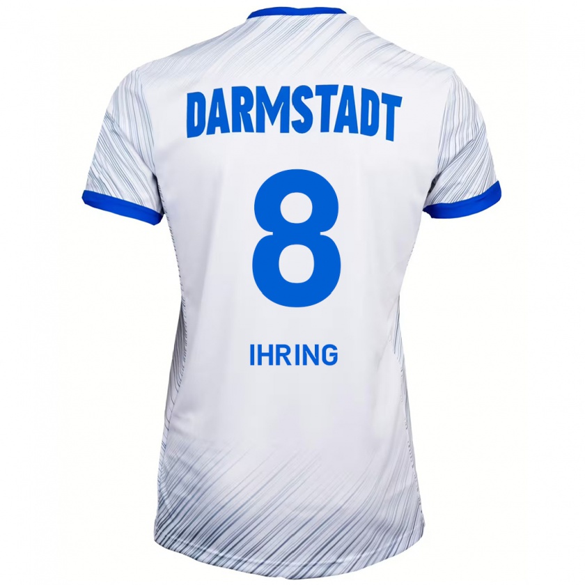 Kandiny Damen Janis Ihring #8 Weiß Blau Auswärtstrikot Trikot 2024/25 T-Shirt Österreich