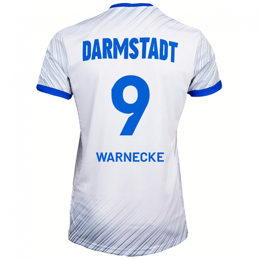 Kandiny Damen Ben Warnecke #9 Weiß Blau Auswärtstrikot Trikot 2024/25 T-Shirt Österreich