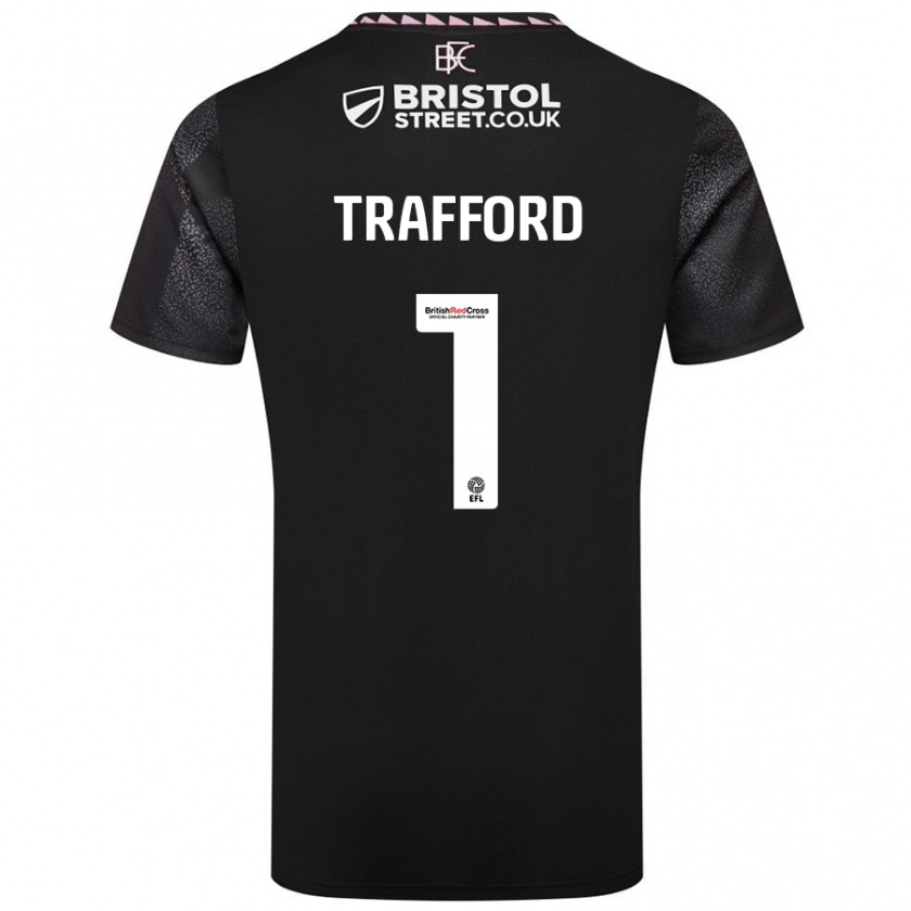 Kandiny Donna Maglia James Trafford #1 Nero Kit Gara Away 2024/25 Maglietta