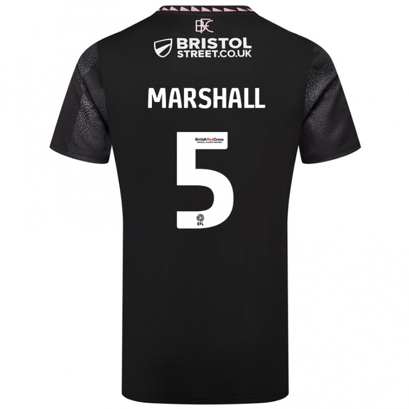 Kandiny Donna Maglia Georgia Marshall #5 Nero Kit Gara Away 2024/25 Maglietta