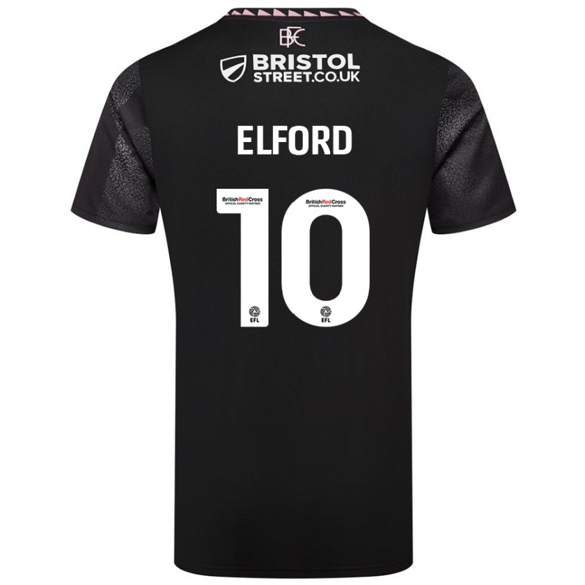 Kandiny Mujer Camiseta Laura Elford #10 Negro 2ª Equipación 2024/25 La Camisa México