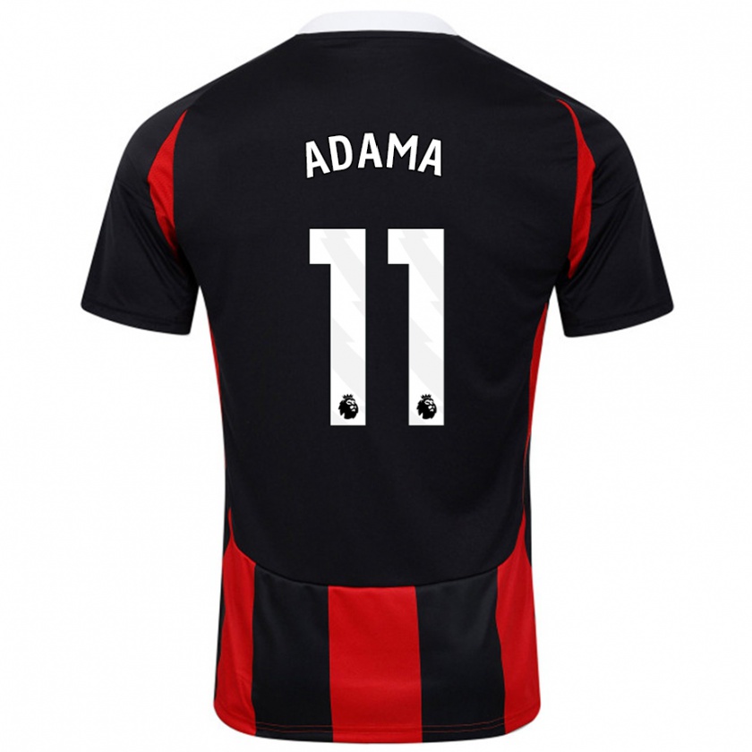 Kandiny Mulher Camisola Adama Traoré #11 Vermelho Preto Alternativa 2024/25 Camisa Brasil