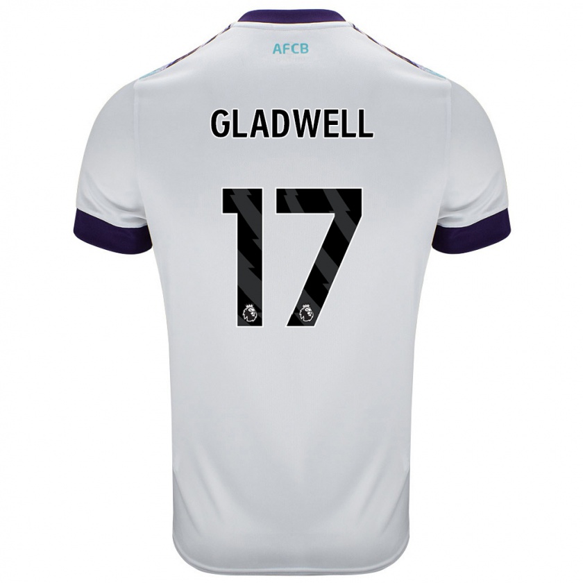 Kandiny Donna Maglia Molly Gladwell #17 Bianco Verde Viola Kit Gara Away 2024/25 Maglietta