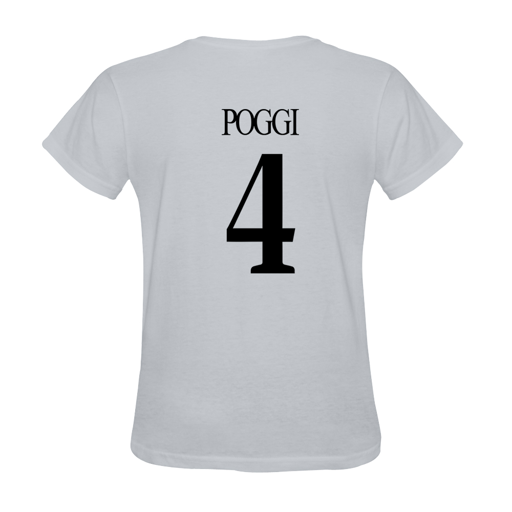 Mens Nicolas Poggi #4 White Jersey T-shirt