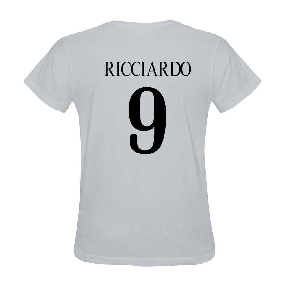 Mens Giovanni Ricciardo #9 White Jersey T-shirt