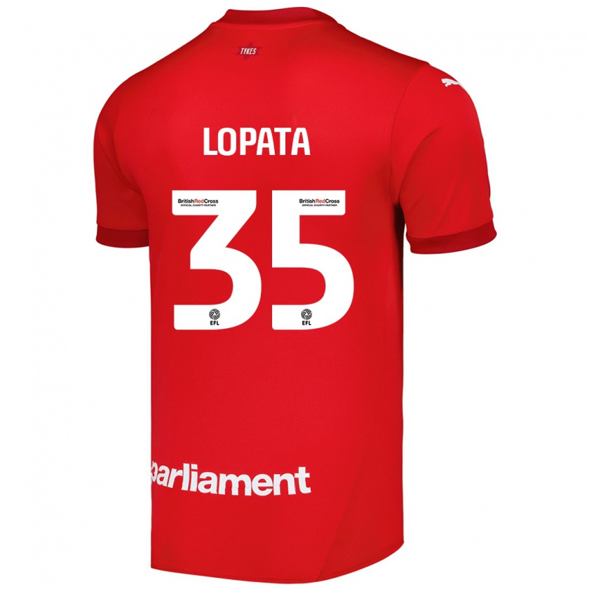 KandinyキッズKacper Lopata#35赤ホームシャツ2024/25ジャージーユニフォーム