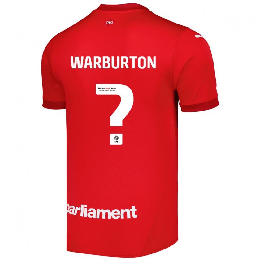 Kandiny Niño Camiseta Owen Warburton #0 Rojo 1ª Equipación 2024/25 La Camisa