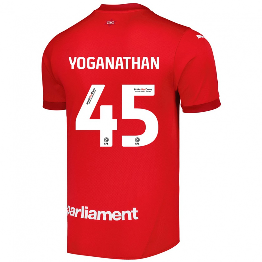 Kandiny Bambino Maglia Vimal Yoganathan #45 Rosso Kit Gara Home 2024/25 Maglietta