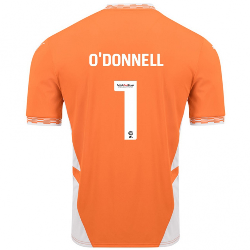 Kandiny Kinder Richard O'donnell #1 Orange Weiß Heimtrikot Trikot 2024/25 T-Shirt Österreich