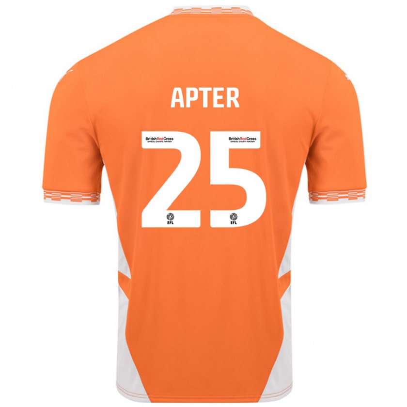 Kandiny Kinderen Rob Apter #25 Oranje Wit Thuisshirt Thuistenue 2024/25 T-Shirt België