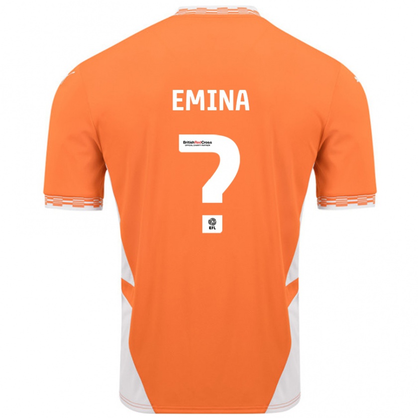 Kandiny Kinderen Ezra Emina #0 Oranje Wit Thuisshirt Thuistenue 2024/25 T-Shirt België