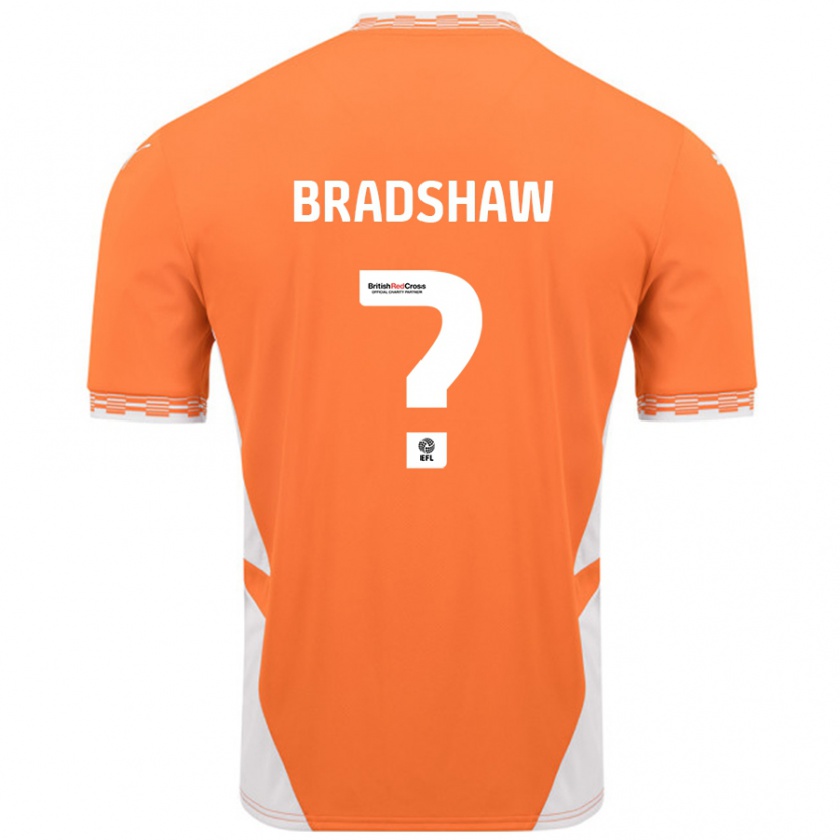 Kandiny Kinderen Ashleigh Bradshaw #0 Oranje Wit Thuisshirt Thuistenue 2024/25 T-Shirt België