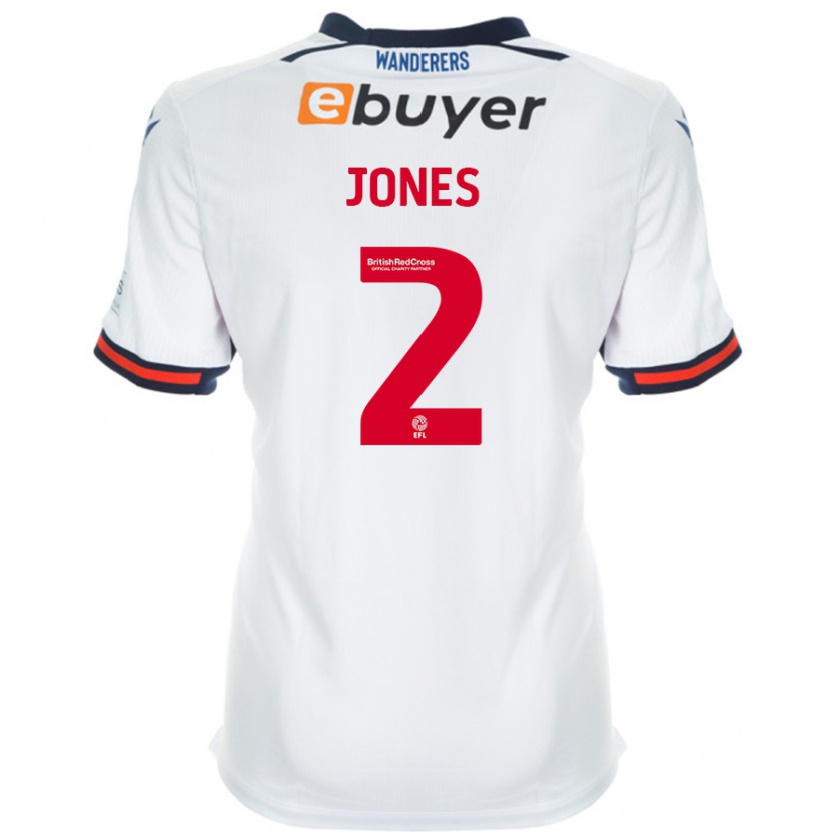 Kandiny Bambino Maglia Gethin Jones #2 Bianco Kit Gara Home 2024/25 Maglietta