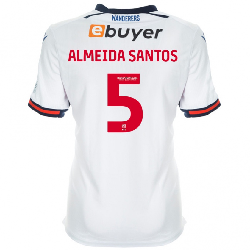 Kandiny Bambino Maglia Ricardo Santos #5 Bianco Kit Gara Home 2024/25 Maglietta