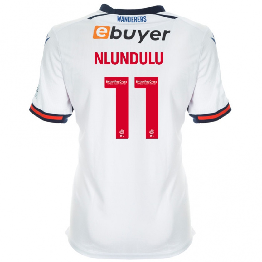 Kandiny Bambino Maglia Dan Nlundulu #11 Bianco Kit Gara Home 2024/25 Maglietta