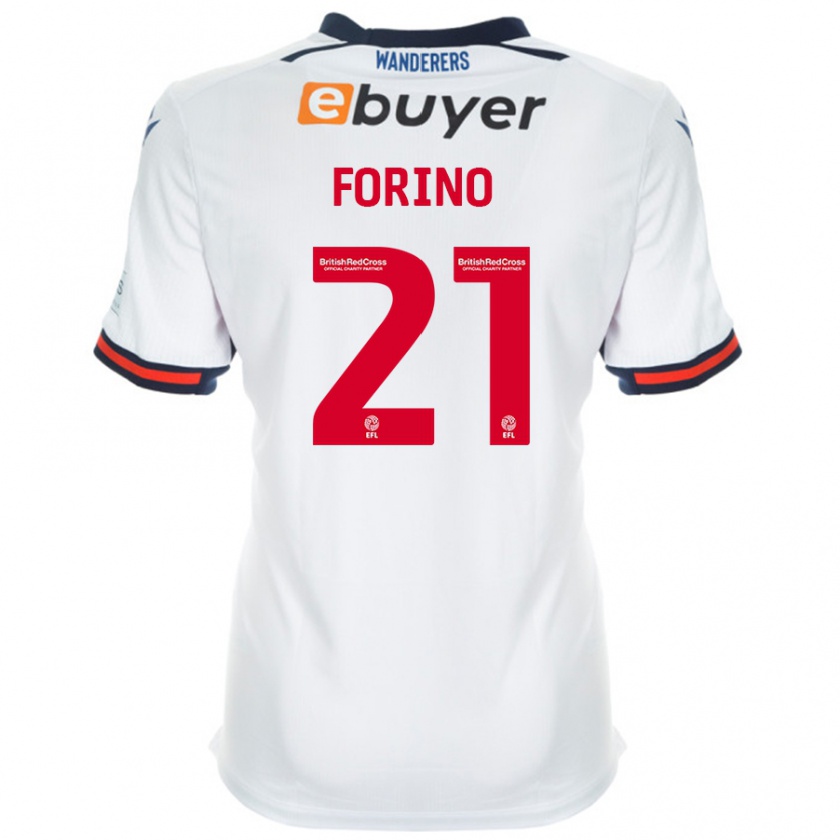 Kandiny Niño Camiseta Chris Forino #21 Blanco 1ª Equipación 2024/25 La Camisa México