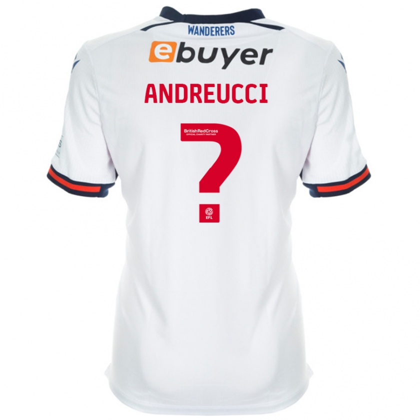 Kandiny Bambino Maglia Ben Andreucci #0 Bianco Kit Gara Home 2024/25 Maglietta