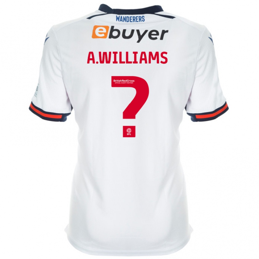 Kandiny Bambino Maglia Alexsis Williams #0 Bianco Kit Gara Home 2024/25 Maglietta