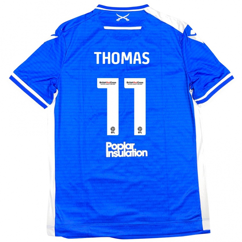 Kandiny Kinder Luke Thomas #11 Blau Weiß Heimtrikot Trikot 2024/25 T-Shirt Österreich