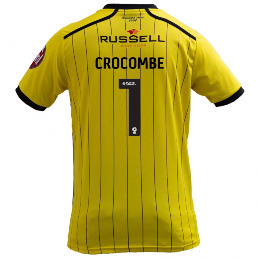 Kandiny Niño Camiseta Max Crocombe #1 Amarillo 1ª Equipación 2024/25 La Camisa