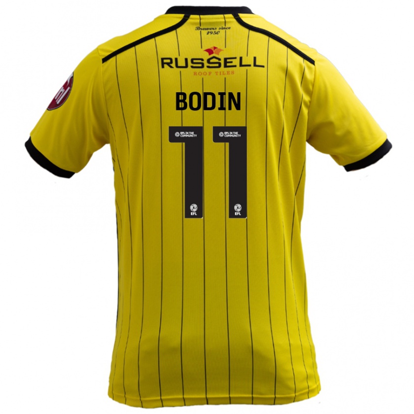 Kandiny Niño Camiseta Billy Bodin #11 Amarillo 1ª Equipación 2024/25 La Camisa