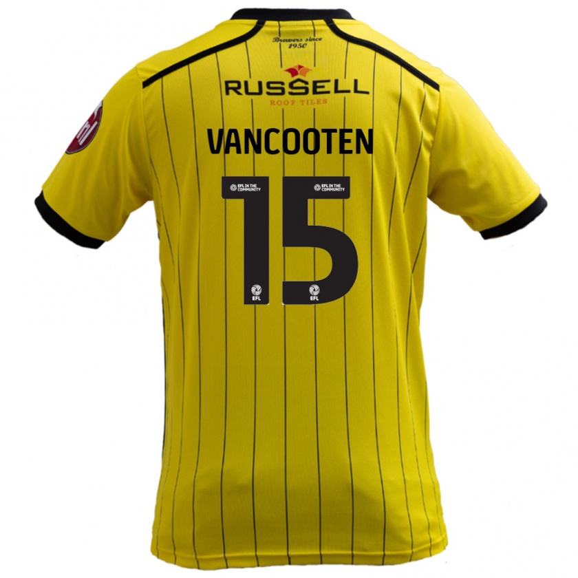 Kandiny Niño Camiseta Terence Vancooten #15 Amarillo 1ª Equipación 2024/25 La Camisa